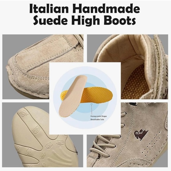 NEW DBECK Unisex suede Velcro leather Ankle Boots hiking waterproof shoe - Picture 2 of 14